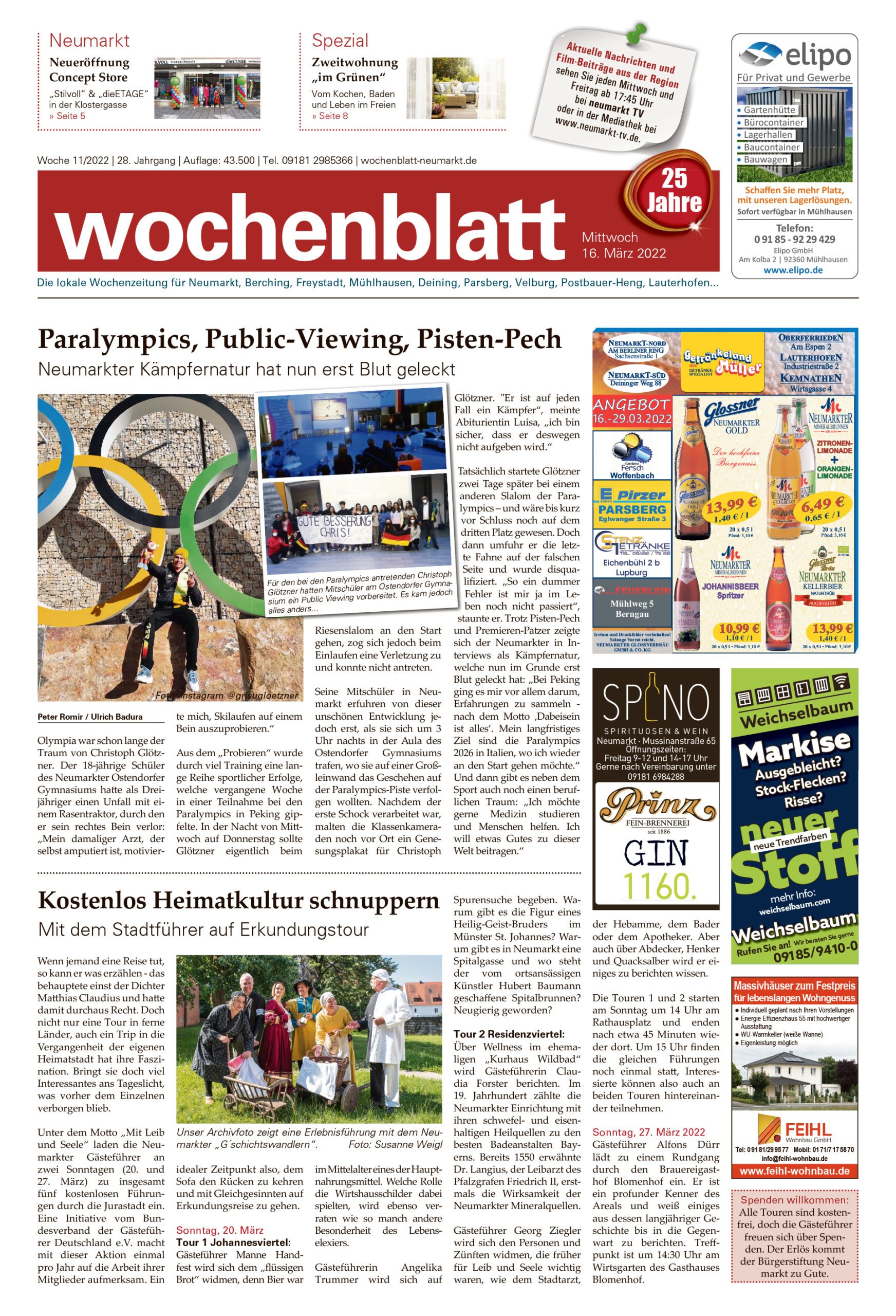 Das Wochenblatt Neumarkt Vom M Rz Als E Paper Wochenblatt