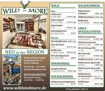 „Wild and More“ – Wildspezialitäten für Zuhause