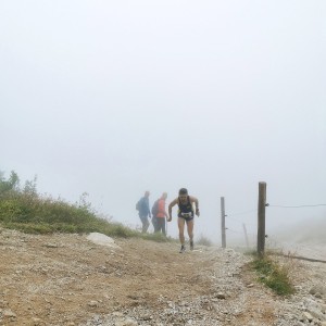 Christoph Sturm auf dem Weg zum Tegelberg-Gipfel. Foto: Sarah Miehling